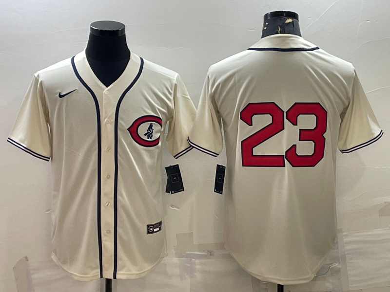 Men's Chicago Cubs #23 Ryne Sandberg 2022 Cream Field of Dreams Cool Base Stitched Baseball Jersey Men's Chicago Cubs #23 Ryne Sandberg 2022 Cream Field of Dreams Cool Base Stitched Baseball Jersey